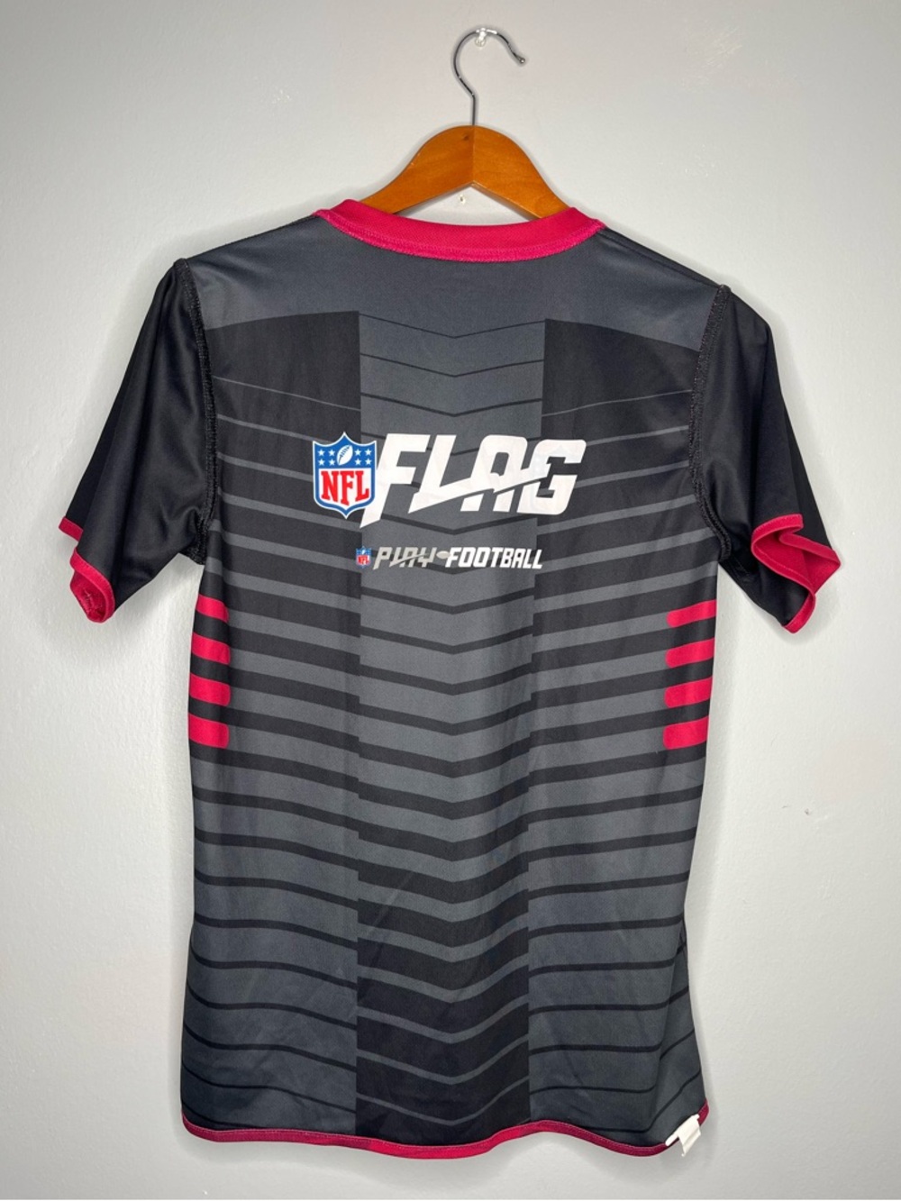 Arizona Cardinals Youth Red Black Legend Icon T-Shirt Jersey NFL Flag Football - Picture 2 of 5